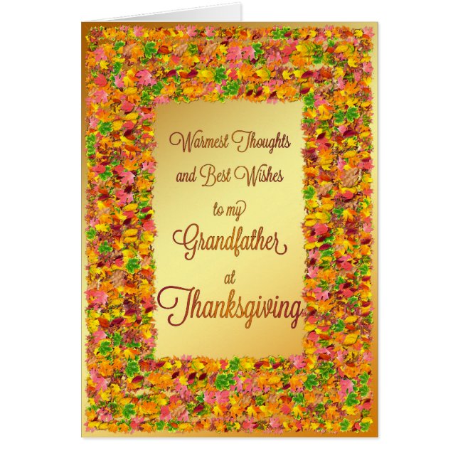Grand-père Thanksgiving, feuilles d'automne (Devant)