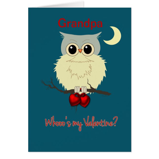 Grand-père Valentine's Day Cute Owl Humour (Devant)