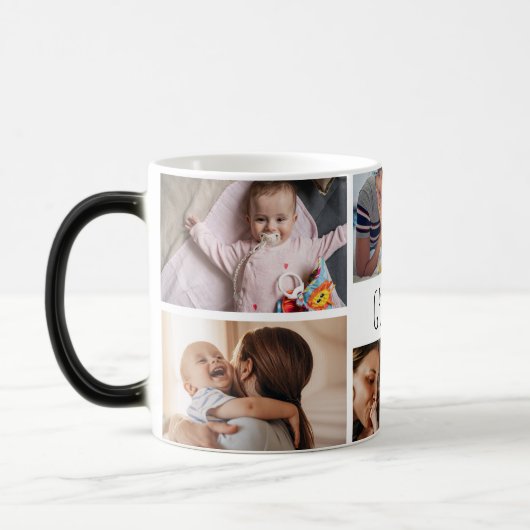 Grand-père We Love You Photo Collage Magic Mug (Gauche)