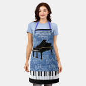 GRAND PIANO All-Over Print Apron Schort (Gedragen)