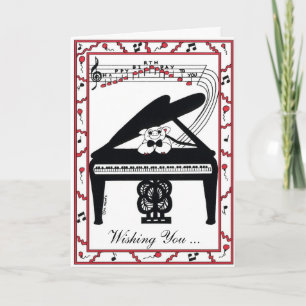 Grand Piano Birthday Kaart