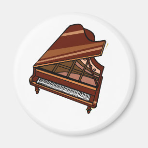 Grand Piano Brown Bird's Eye Uitzicht Magneet