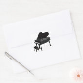 Grand Piano Drawing Vierkante Sticker (Envelop)