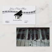 Grand piano et Carte de visite de clavier (Devant / Derrière)