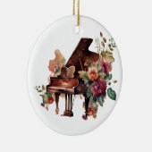 Grand piano et ornement de Noël floral (Droite)