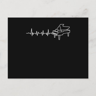 Grand Piano Heartbeat Pianist Piano Player Musicia Briefkaart