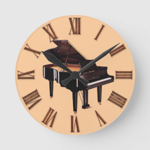 Grand Piano Music Horloge murale de l'amoureux