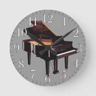 Grand Piano Music Horloge murale de l'amoureux