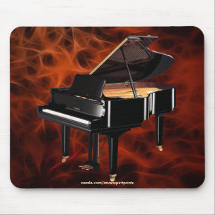 Grand Piano Music-lover's Red Fractal Design Muismat