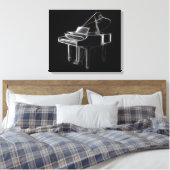 Grand Piano Musical Classical Instrument Canvas Afdruk (Insitu (Slaapkamer))