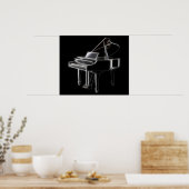 Grand Piano Musical Classical Instrument Poster (Keuken)