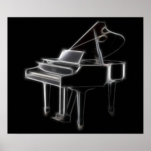 Grand Piano Musical Classical Instrument Poster (Voorkant)