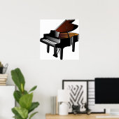 Grand Piano-poster Poster (Thuiskantoor)