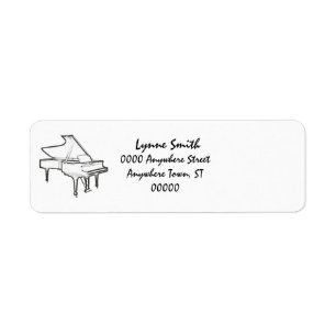 Grand Piano"Tekening" Etiket