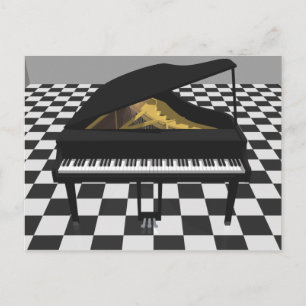 Grand Piano & Tile Floor: 3D-model: Briefkaart