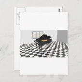 Grand Piano & Tile Floor: 3D-model: Briefkaart (Voorkant / Achterkant)