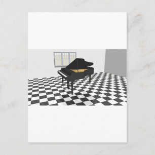 Grand Piano & Tile Floor: 3D-model: Briefkaart