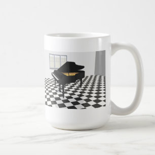 Grand Piano & Tile Floor: 3D-model: Koffiemok