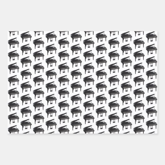 Grand Piano Tiled Pattern Inpakpapier Vel (Voorkant)