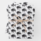 Grand Piano Tiled Pattern Inpakpapier Vel (In situ)