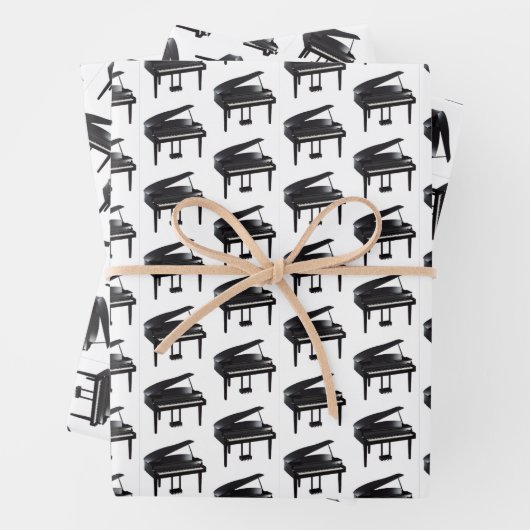 Grand Piano Tiled Pattern Inpakpapier Vel (In situ)
