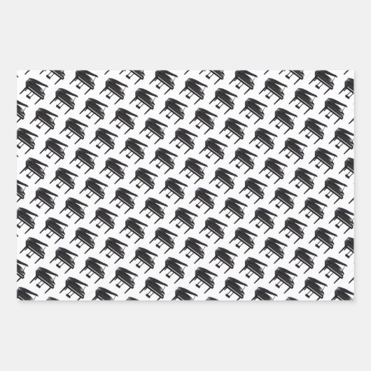 Grand Piano Tiled Pattern Inpakpapier Vel (Voorkant 3)