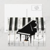 Grand Piano-toetsenbord en -notities Briefkaart (Voorkant / Achterkant)
