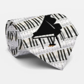 Grand Piano-toetsenbord en -notities Stropdas (Opgerold)