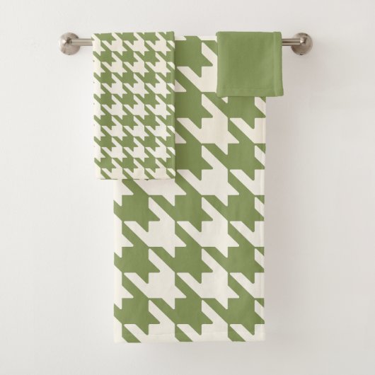 Grand pied de Motif Sage vert et blanc (En situation)