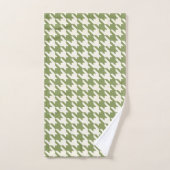 Grand pied de Motif Sage vert et blanc (Serviette à main)