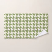 Grand pied de Motif Sage vert et blanc (Serviette à main)