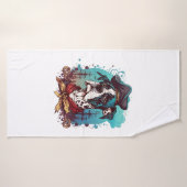 Grand pirate de chien Dane (Serviette de bain)