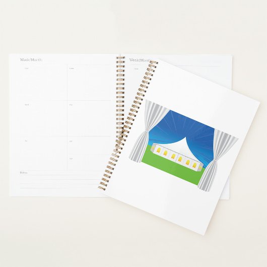 Grand planificateur de la spirale de la tente blan