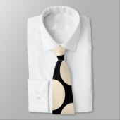 Grand pois de Champagne sur la cravate noire (Attaché)