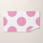 Grand pois rose-clair (Serviette à main)