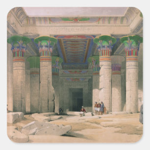 Grand Portico of the Temple of Philae, Nubia Vierkante Sticker