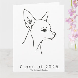 Grand portrait de Chihuahua carte de fin d'études