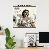 Grand Poster comique Romance des années 1950 (Bureau à domicile)