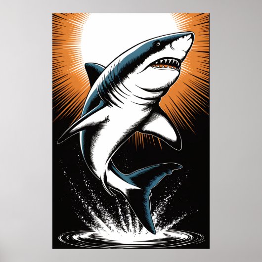 Grand Poster de requin blanc (Devant)