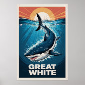Grand Poster de requin blanc (Devant)