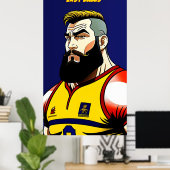 Grand Poster de rugby (Bureau à domicile)