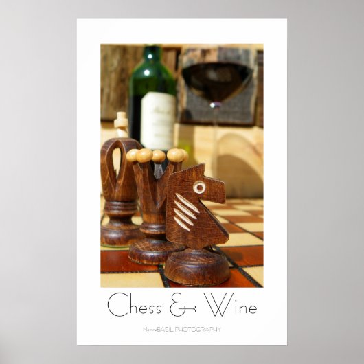 Grand Poster d'échecs et de vins ! (Devant)