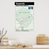 Grand poster du parc national Yosemite (Cuisine)