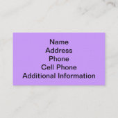 Grand pourpre Bandaid de cartes de visite Médicale (Dos)