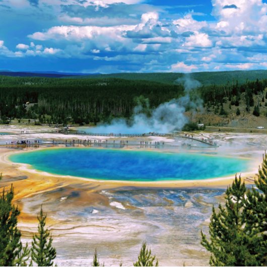 Grand Prismatic Overlook Canvas Afdruk