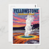 Grand Prismatic Spring Geyser Art Briefkaart (Voorkant / Achterkant)