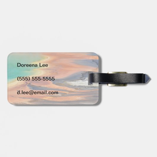 Grand Prismatic Spring Runoff Bagagelabel (Achterkant horizontaal)
