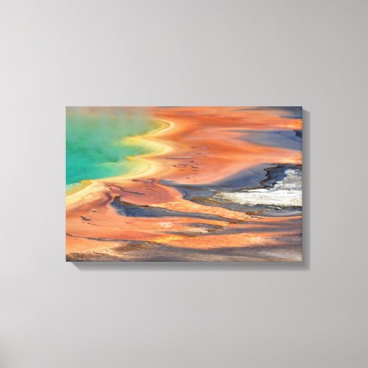 Grand Prismatic Spring Runoff Canvas Afdruk (Voorkant)