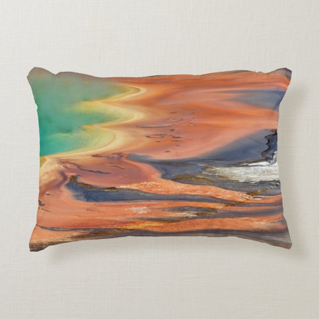 Grand Prismatic Spring Runoff Decoratief Kussen (Voorkant)