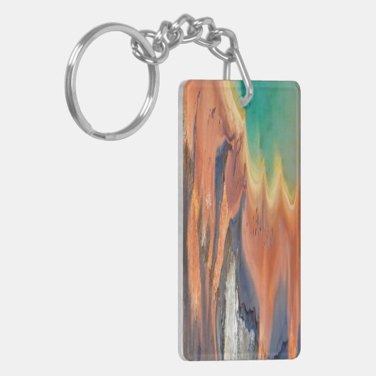 Grand Prismatic Spring Runoff Sleutelhanger (Voorkant Links)